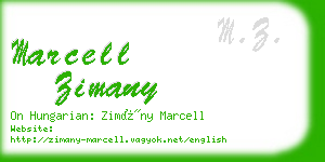 marcell zimany business card